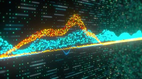 Data technology 3d render Stock Illustration