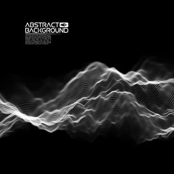 Data technology abstract futuristic illustration . Low poly shape with Illustrazione stock