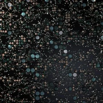 Data technology abstract futuristic illustration . Dots and lines on dark Stock Illustration