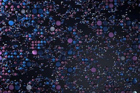 Data technology abstract futuristic illustration . Dots and lines on dark Illustrazione stock