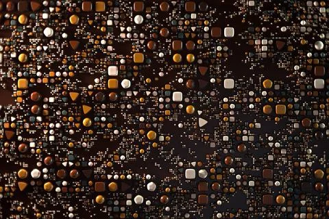 Data technology abstract futuristic illustration . Dots and lines on dark Stock Illustration