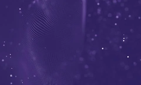 Data technology abstract futuristic illustration . Low poly shape with Illustrazione stock