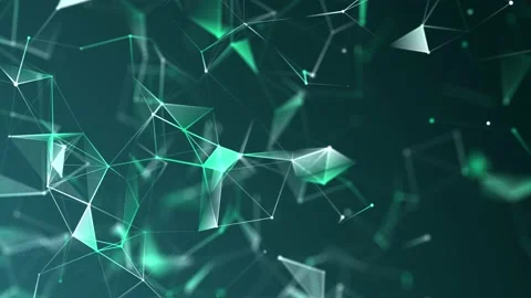 Data technology and science.  Abstract background of dots and lines. Stock-Footage 156199929