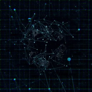 Data technology background. Abstract background. Connecting dots and lines .. Stock Illustration