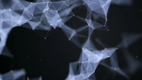 Data technology background. Big data visualization. Connecting dots and lines Stock Illustration