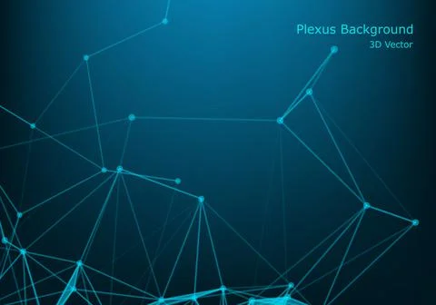 Data technology background. Big data visualization. Connecting dots and lines Stock Illustration