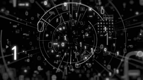 Data technology background binary tech decoration Stock Footage 204128498