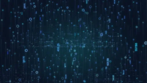 Data technology background, code hexagon digital grid line rise up, dark bl.. Stock Footage 241005234