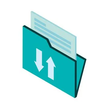 Data technology folder Stock Illustration