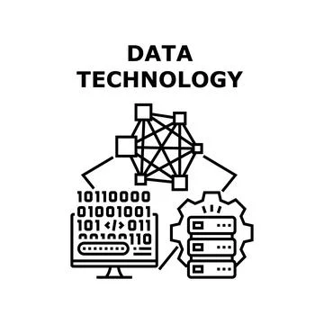 Data Technology icon vector illustration イラスト素材