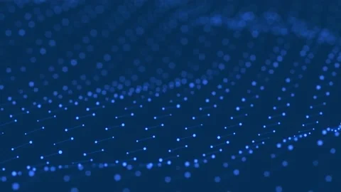 Data technology illustration. Abstract wave with connecting dots and lines. Stock Footage 155276126