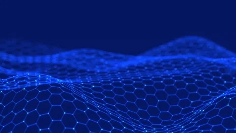 Data technology illustration. Abstract wave with connecting dots and lines. Stock Footage 156544582