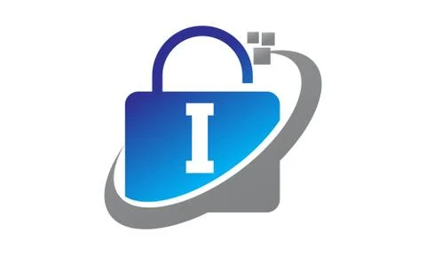 Data Technology protection Initial I Illustrazione stock
