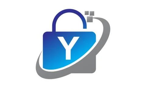 Data Technology protection Initial Y Stockillustratie