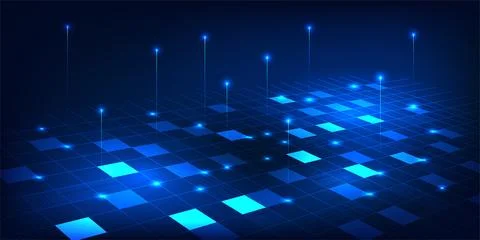 Data Technology The rising data grid Using technologies to store, process, .. Stockillustratie