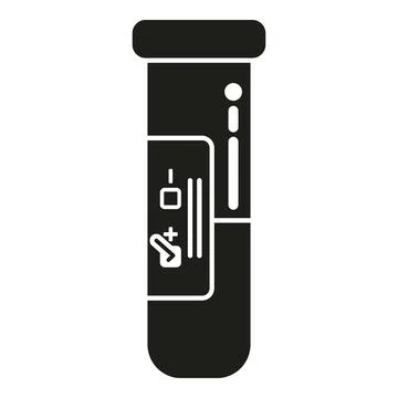 Data test tube icon simple vector. Medical lab 스톡 일러스트