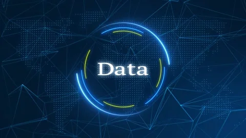 Data Text Effect Technology Background Video stock 262598769