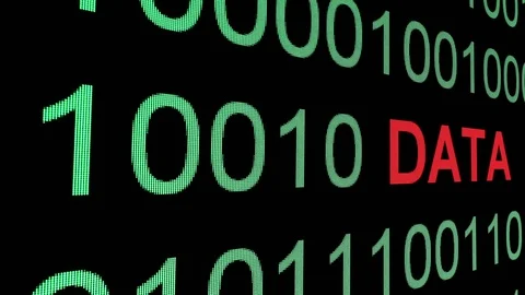 Data text over binary data Stock Footage 114835740