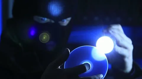 Data theft DVD - with storm hood - 1 Stock Footage 11606671