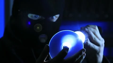 Data theft DVD - with storm hood - 2 Video stock 11606676