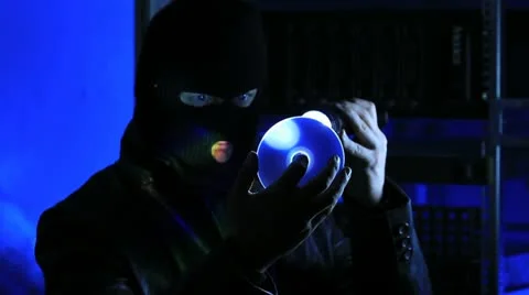 Data theft DVD - with storm hood - 3 Video stock 11606679