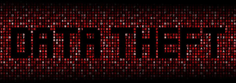 Data Theft text on hex code illustration Stock Illustration