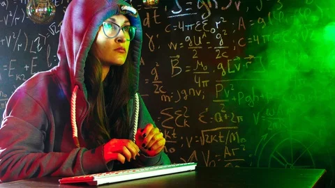 Data thief, internet attack, darknet fraud, dangerous viruses and cyber security Stock Footage 128775432