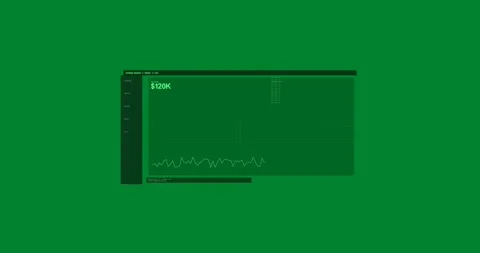 Data tick starting dash showing $120K table blinking wave varying showing stats Stock Footage 327352850