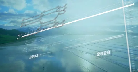 Data time HUD sweeping shore dark bar starting white scan years updating net Stock Footage 333902599