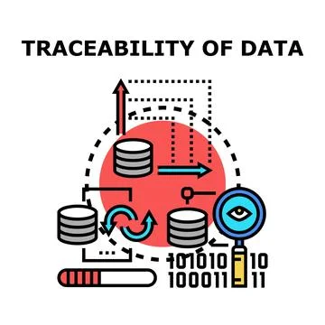 Data traceability tracking and information flow management Stock Illustration