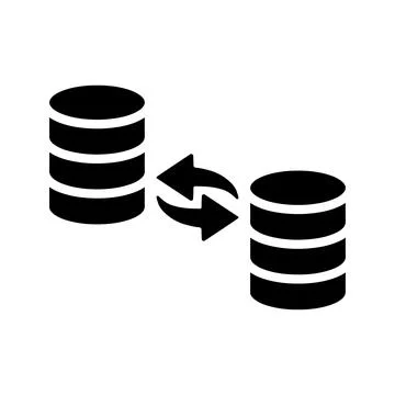 Data transaction icon. Stock Illustration