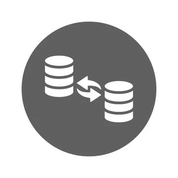 Data transaction icon. Stock Illustration