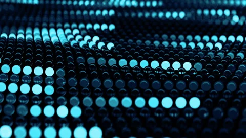 Data transfer abstract background of flashing light glass blue balls or spheres Stock Footage 260415162