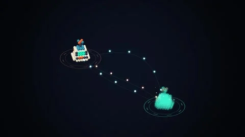 Data transfer and digital connection concept 스톡 동영상 341400106