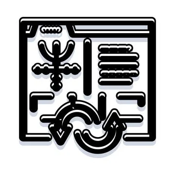 Data transfer and exchange process abstract concept Illustrazione stock