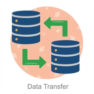 Data Transfer and online icon concept Stock Illustration
