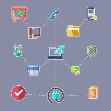Data transfer and web security technology concept Stock Illustration