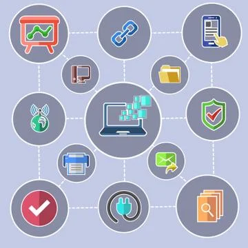 Data transfer and web security technology concept Stock Illustration