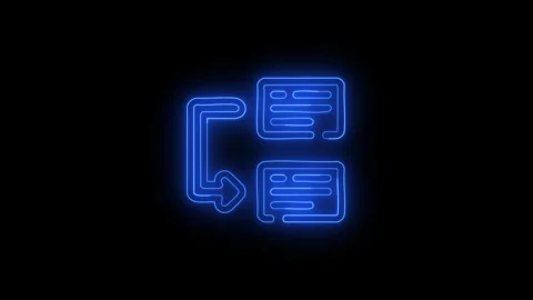 Data transfer animation neon blue light effect Stock Footage 323344280