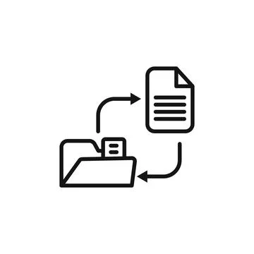 Data Transfer Arrows Icon Ideal for File Sharing Stock Illustration