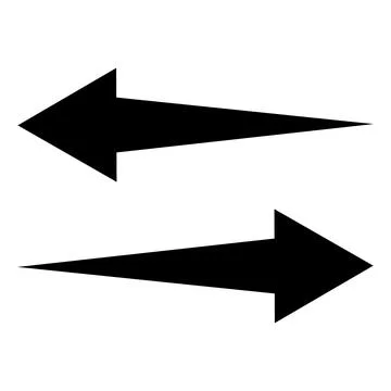 Data transfer arrows icon. left right arrows sign. exchange arrow symbol. Stock Illustration