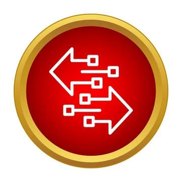 Data transfer arrows representing digital network communication Stock Illustration