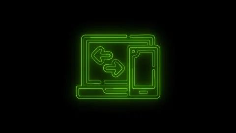 Data transfer between devices motion neon 库存影片 330760464