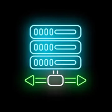 Data transfer between servers or database network 스톡 일러스트