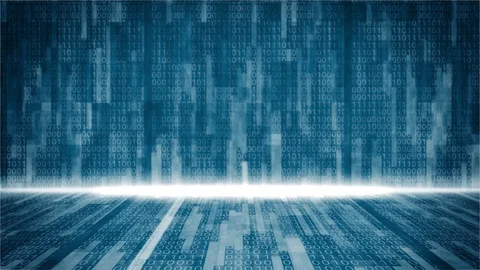 Data transfer , binary code run on screen ,4k Stock Footage 120349890