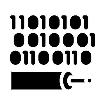 Data transfer cable icon vector glyph illustration イラスト素材