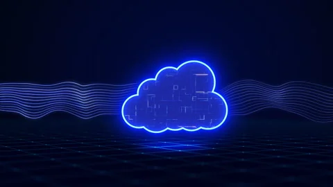 Data transfer cloud computing technology concept Stock Footage 250152549