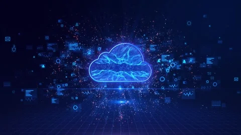 Data transfer cloud computing technology Backup and Protection Storage Data Stock Footage 313726420