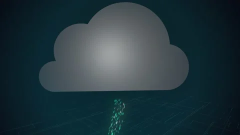 Data transfer to cloud storage loop Stock Footage 140536422
