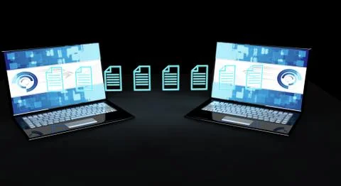 Data transfer concept Stockillustratie